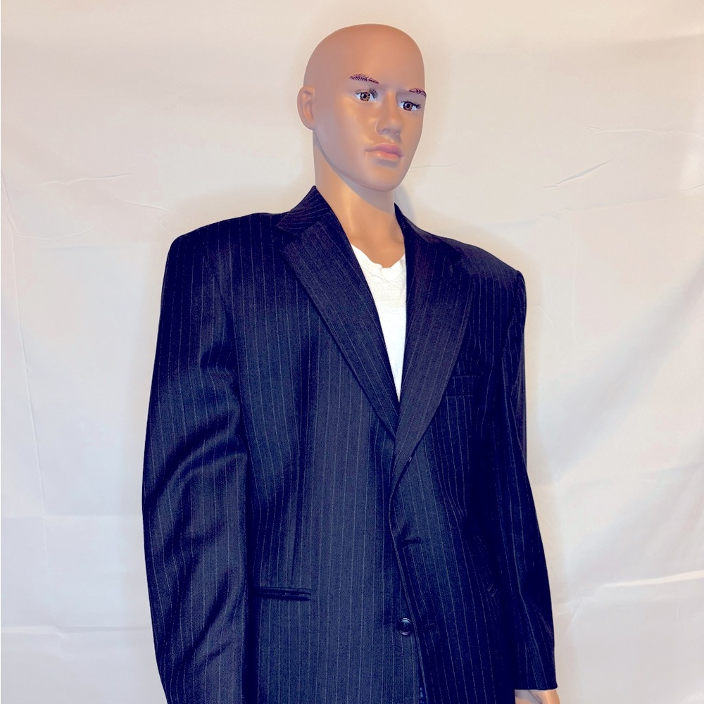 Stanley Blacker Black Pinstripe Sport Coat